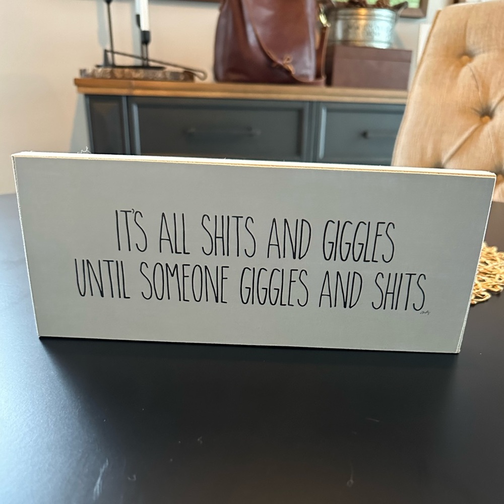 NEW- Bathroom sign